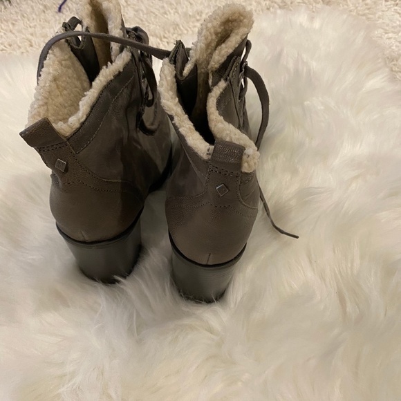 Sam Edelman Lace-up Platform Boots. Gray/Brown. Sz 8 - Picture 6 of 10